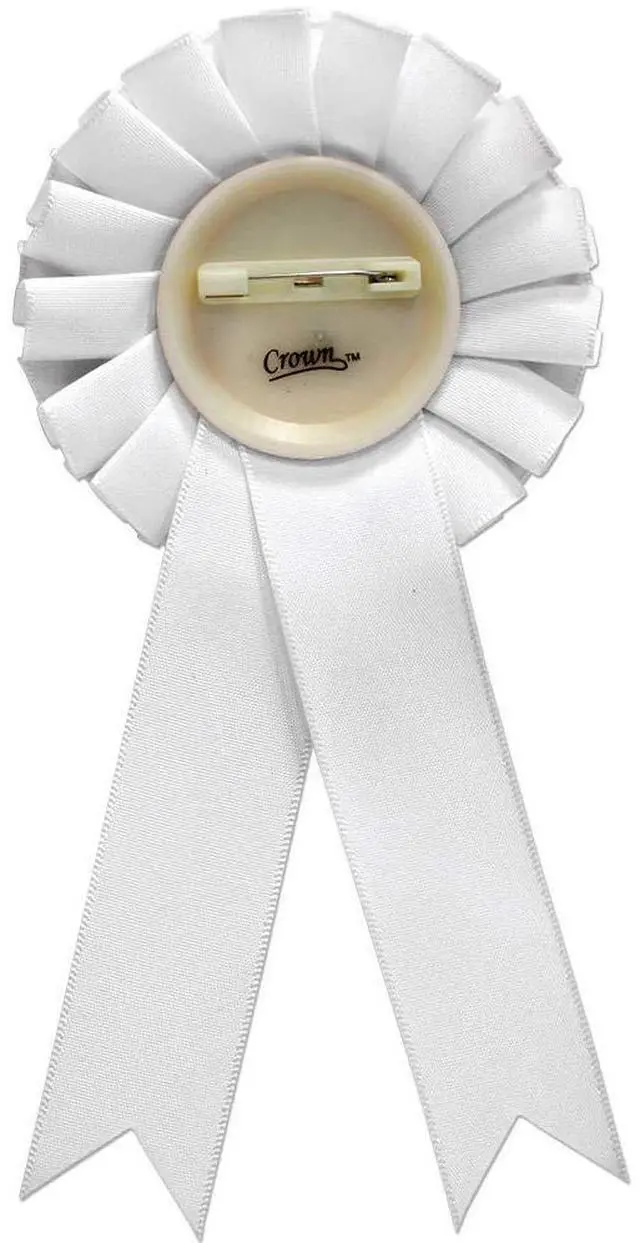 Main image of Best in Show White Rosette Ribbon Award, Best in Show Trophy Ribbon Prize Prime