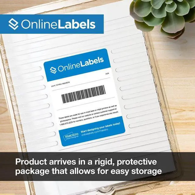 Alt view image 5 of 7 - 2.5 Inch Round Labels - White Gloss (Laser Printers Only) - Pack of 12,000 Circle Stickers, 1000 Sheets - OnlineLabels