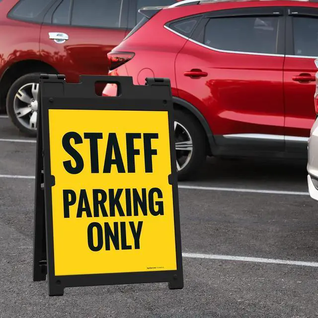 Alt view image 2 of 7 - Staff Parking Only Sidewalk Sign Kit, | 24x36 Inches Replacement Panels 2-Pack Corrugated Plastic USA Made