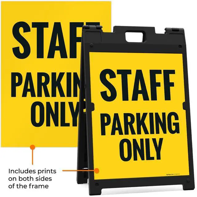 Alt view image 5 of 7 - Staff Parking Only Sidewalk Sign Kit, | 24x36 Inches Replacement Panels 2-Pack Corrugated Plastic USA Made