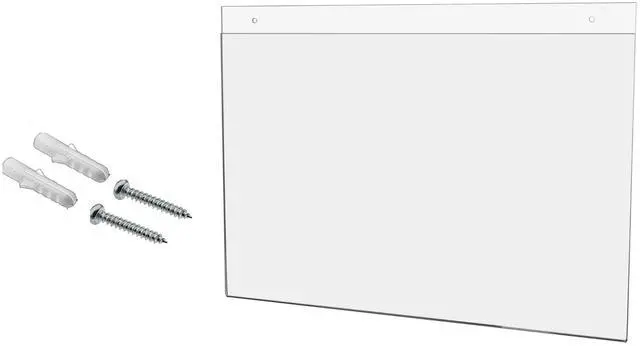 Main image of 10 Pack Sign Holder 17" x 11" Horizontal Sleeve for Directory Signs and Exit Routes in Government Offices and Shopping Centers Clear Acrylic