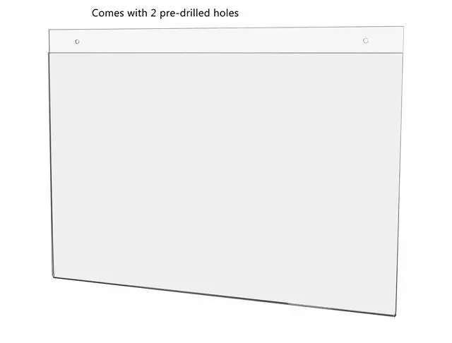 Alt view image 4 of 7 - 10 Pack Sign Holder 17" x 11" Horizontal Sleeve for Directory Signs and Exit Routes in Government Offices and Shopping Centers Clear Acrylic