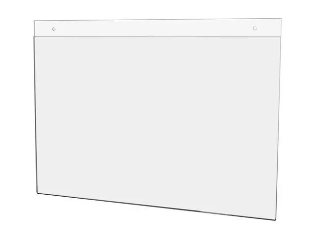 Alt view image 5 of 7 - 10 Pack Sign Holder 17" x 11" Horizontal Sleeve for Directory Signs and Exit Routes in Government Offices and Shopping Centers Clear Acrylic