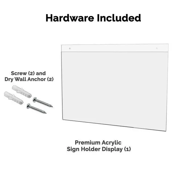 Alt view image 7 of 7 - 10 Pack Sign Holder 17" x 11" Horizontal Sleeve for Directory Signs and Exit Routes in Government Offices and Shopping Centers Clear Acrylic