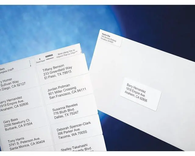 Alt view image 2 of 3 - 4 X Easy Peel White Mailing Labels for Laser Printers, 1 x 2.62 Inch, Box of 3000 Labels (5160)