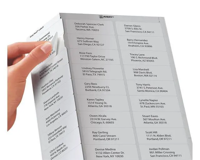 Alt view image 3 of 3 - 4 X Easy Peel White Mailing Labels for Laser Printers, 1 x 2.62 Inch, Box of 3000 Labels (5160)