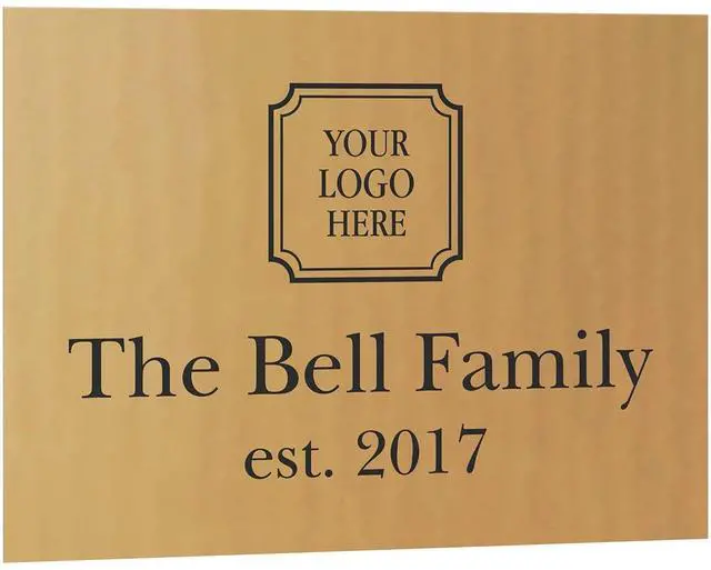 Main image of Customized Bronze Sign, Caution, Welcome, or Business Sign, Customizable Text and Logo Options. Indoor or Outdoor Use (24 x 18")