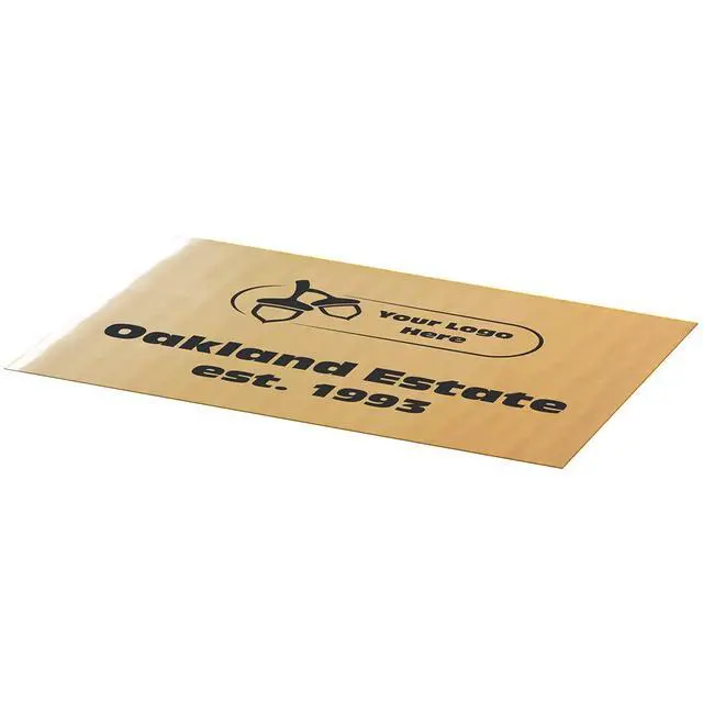 Alt view image 2 of 5 - Customized Bronze Sign, Caution, Welcome, or Business Sign, Customizable Text and Logo Options. Indoor or Outdoor Use (24 x 18")