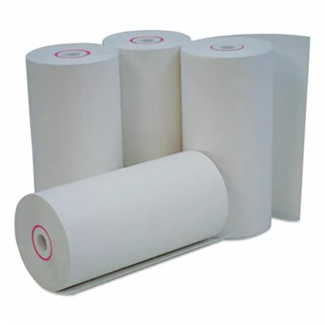 Main image of Direct Thermal Print Paper Rolls, 0.38" Core, 4.38" x 127 ft, White, 50/Carton