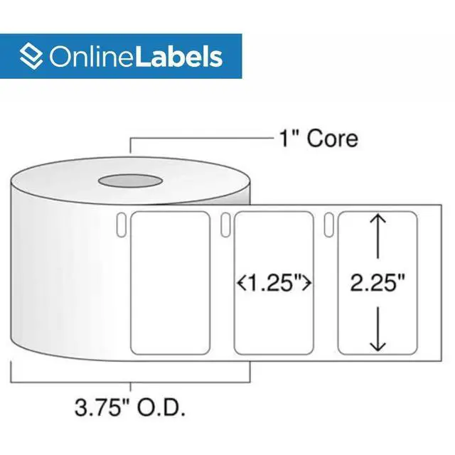 Alt view image 2 of 6 - 2.25 x 1.25 Removable Labels for DYMO Printers - 1,000 Labels Per Roll, 24 Rolls Totaling 24,000 Labels