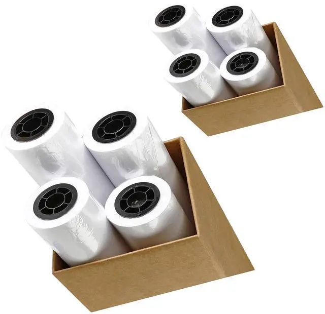 Main image of CAD Paper Rolls 24 x 150 (2 Packs - 8 Rolls) 20 lb. Uncoated 96 Bright White Paper on a 2 Core, 75 GSM Plotter Paper For Engineers, Architects, Copy Service Shops w/Inkjet Printers