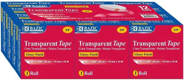 Main image of Transparent Tape Refill, 3/4 in x 1296 in, 12 Ct, 12-Case | fit standard dispensers