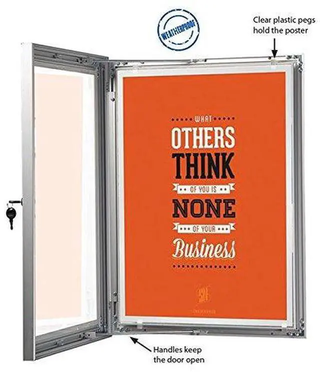 Main image of Enclosed Bulletin Board for Outdoor Use with Locking Door,Weatherproof, Easy to Change, (22x28)