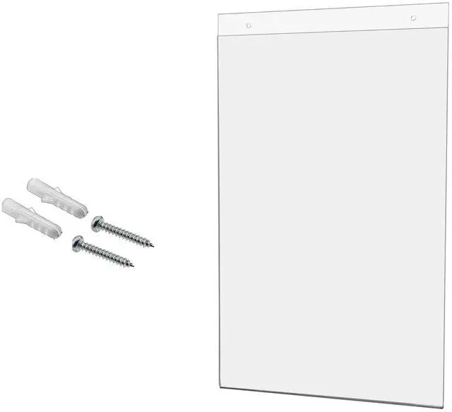 Main image of 10 Pack Sign Holder 11" x 17" with 2 Predrilled Holes and Hanging Hardware for Announcements and Safety Signs in Tourist Centers and Transportation Hubs Clear Acrylic