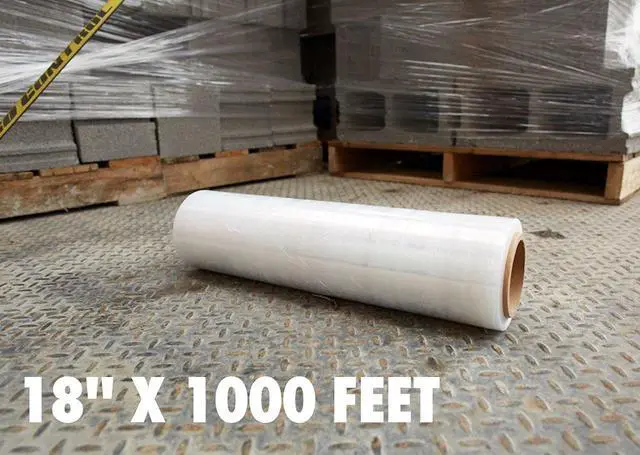 Alt view image 4 of 7 - 18 Inches X 1000 Feet Tough Pallet Shrink Wrap, 80 Gauge Industrial Strength Plastic Film, Commercial Grade Strength Film, Moving & Stretch Packing Wrap, for Furniture, Boxes, Pallets (8-Pack)