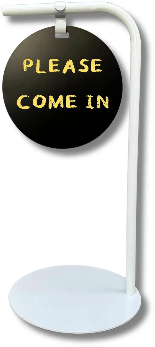Main image of Pop Up Pathway Sidewalk Minimalist Style Chalkboard Sign 14x30 Inch Magnetic Surface Double Sided Sign for Outdoor Business Display (WHITE)
