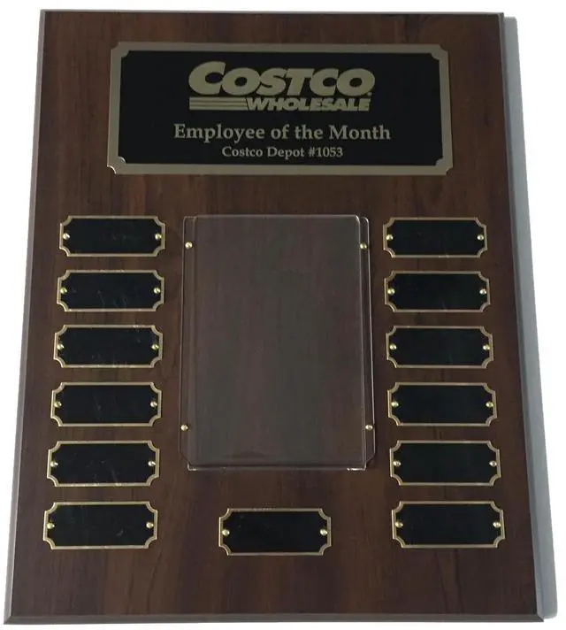 Main image of Employee of the Month Plaque - Photo Insert (Walnut)