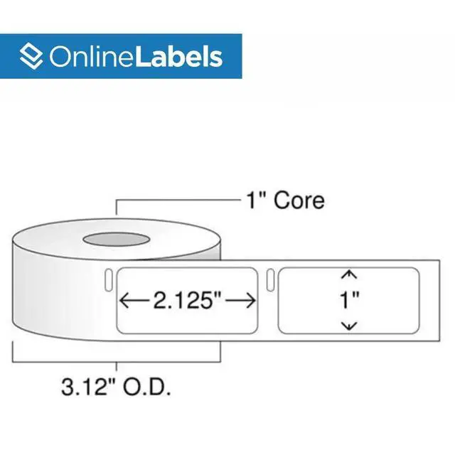 Alt view image 2 of 6 - 1 x 2.125 Waterproof Labels for DYMO Printers - 500 Labels Per Roll, 24 Rolls Totaling 12,000 Labels