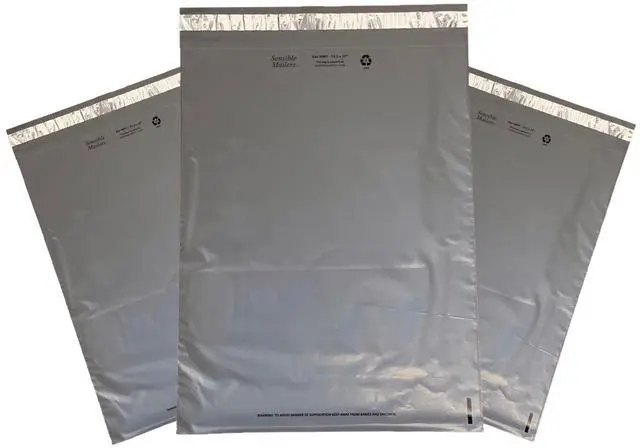 Main image of Sensible Mailers 1,200 Pack of 24x24 Fully Recycled Poly Mailers Grey Shipping Envelopes for Small Business