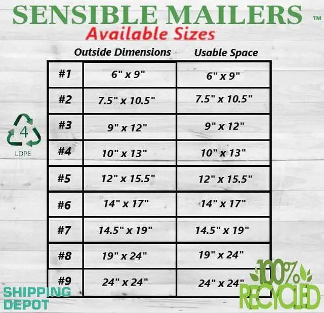 Alt view image 3 of 7 - Sensible Mailers 1,200 Pack of 24x24 Fully Recycled Poly Mailers Grey Shipping Envelopes for Small Business