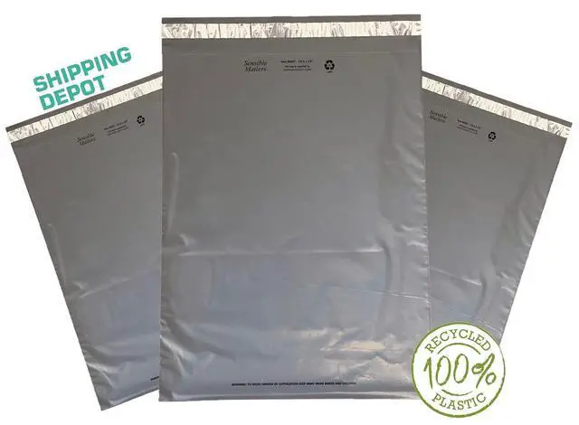 Alt view image 2 of 7 - Sensible Mailers 1,200 Pack of 24x24 Fully Recycled Poly Mailers Grey Shipping Envelopes for Small Business