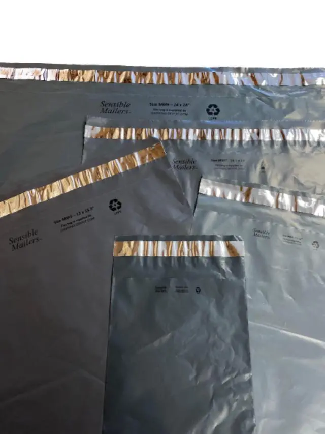 Alt view image 7 of 7 - Sensible Mailers 1,200 Pack of 24x24 Fully Recycled Poly Mailers Grey Shipping Envelopes for Small Business