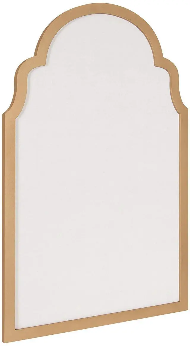 Main image of Holbrook Glam Framed Arch Fabric Pinboard, 24 x 36, Gold, Decorative Modern Bulletin Board for Wall