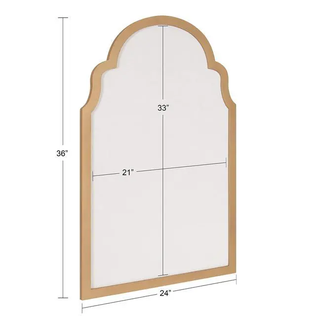 Alt view image 6 of 6 - Holbrook Glam Framed Arch Fabric Pinboard, 24 x 36, Gold, Decorative Modern Bulletin Board for Wall
