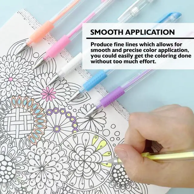 Alt view image 3 of 7 - Essence Gel Pens, Grip, 0.8mm Medium, 6 Colors, 144-Case | Smooth quick-dry ink, Essence pastel gel pens, cushion grip, 0.8 mm medium, notes, journaling, coloring, Pocket clip