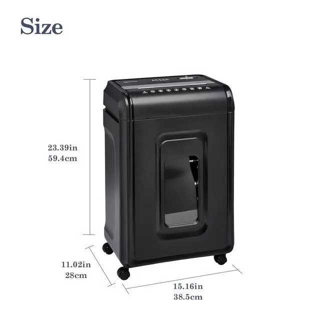 Alt view image 2 of 7 - 18Sheet MicroCut Paper Shredder for Home Office P4 Security, 30Min Continuous Run, 7Gallon Bin, Portable on 360° Casters, AntiJam, Quiet MicroCut Document Shredder