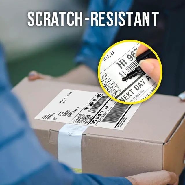 Alt view image 6 of 7 - 8NET 4 x 6 Purple Fanfold Direct Thermal Mailing Shipping Labels Self Adhesive, 4000 Labels per case, Compitable with Most Thermal Printers