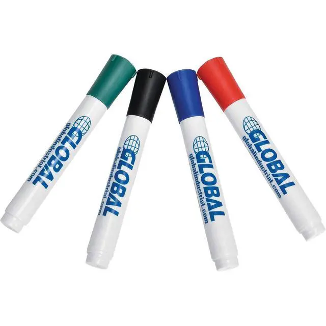 Alt view image 5 of 7 - 36" W x 24" H Frosted Glass Dry Erase Board, Frameless | Non-Magnetic Glass Board, Includes Eraser & 4 Dry-Erase Markers, 4 mm Tempered Glass