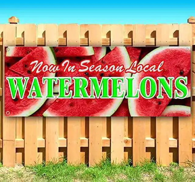 Main image of Watermelons Banner 13 oz | Non-Fabric | Heavy-Duty Vinyl Single-Sided with Metal Grommets