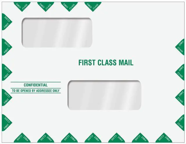 Alt view image 2 of 2 - Double Window Tax Return Envelope 10" x 13" Peel & Seal, 100/Pk