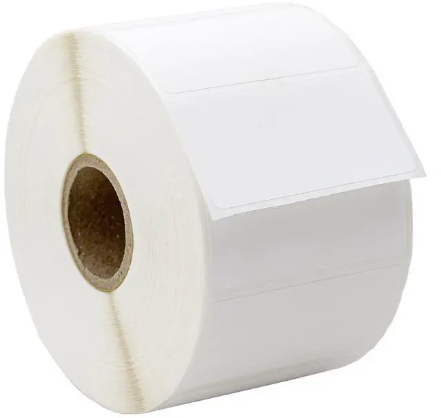 Main image of Compatible with Zebra, 1" Core, in Polypropylene, 2" x 1" | Barcode Labels Compatible With Zebra and Rollo Printers, 28 Rolls / 1300 Labels per Roll
