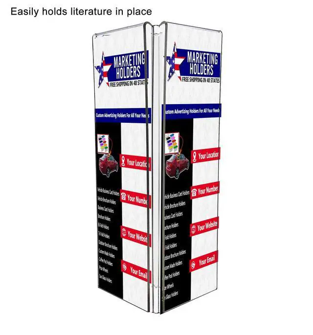 Alt view image 4 of 5 - 40 Pack Sign Holder 4 x 9 Inch 3 Sided Table Tent POP Signs Restaurant Menu Display Frame Clear Acrylic Tall Display Countertop Printed Material Advertisements Specials by