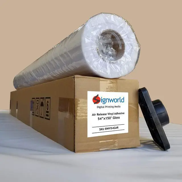 Main image of Signworld Air Release Vinyl Adhesive 54" x 150' - Gloss