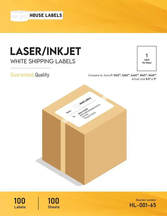 Alt view image 2 of 7 - 80-up Address Labels (1/2" x 1-3/4") with Blackout Technology | For Laser and Inkjet Printers, 1000 Sheets
