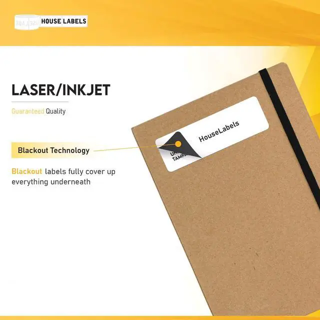 Alt view image 4 of 7 - 80-up Address Labels (1/2" x 1-3/4") with Blackout Technology | For Laser and Inkjet Printers, 1000 Sheets