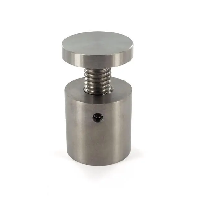 Alt view image 4 of 7 - Sign Standoff 1" Diameter x 1" Barrel Length Brushed Stainless Finish Eco Lock Series Tamper Proof Standoff Pack of 20