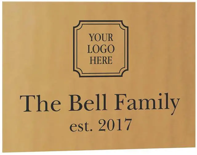 Main image of Customized Bronze Sign, Caution, Welcome, or Business Sign, Customizable Text and Logo Options. Indoor or Outdoor Use (12 x 16")