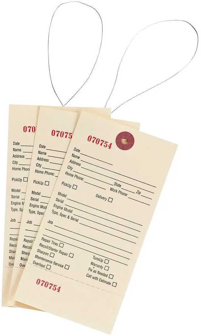 Main image of 10-002 Service Tags, Perforated, 500 Count