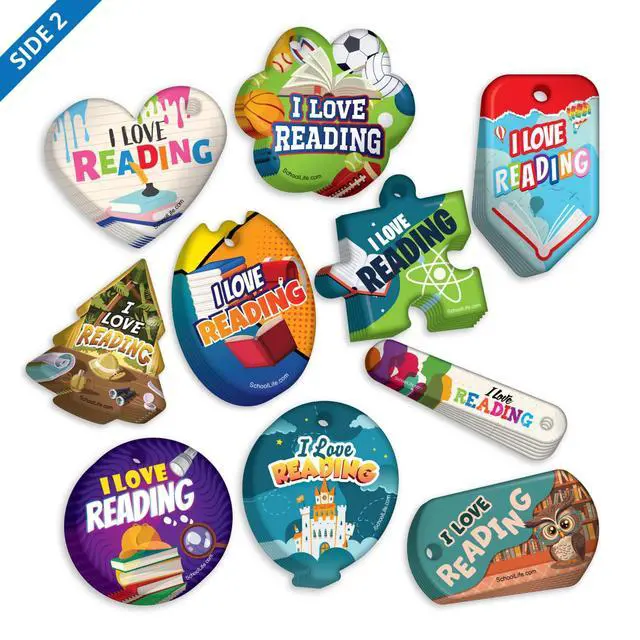 Alt view image 2 of 7 - Brag Tags to Get Kids & Students Reading Multiple Genres and Themes of Books Reading Value Pack: 500 Tags (50 Tags for Each Design)