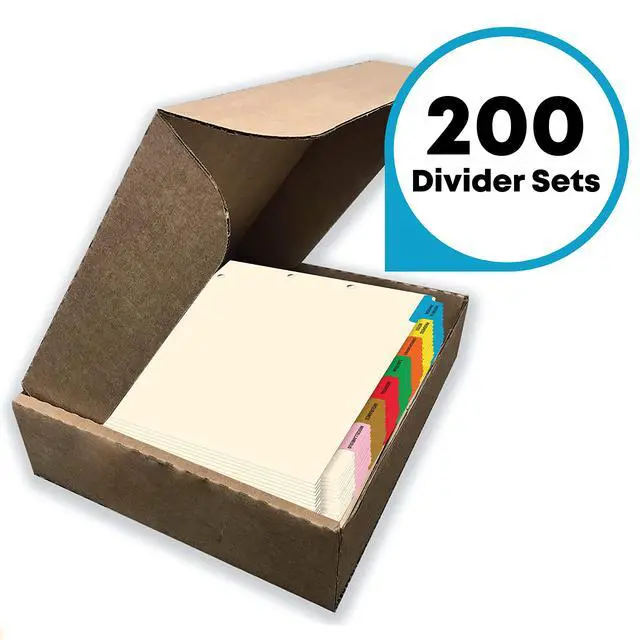 Alt view image 6 of 7 - Medical Chart Dividers for Patient Records, 8 Side Tabs, 200 Sets | Pre-collated 8-tab medical chart divider sets with mylar-reinforced tabs