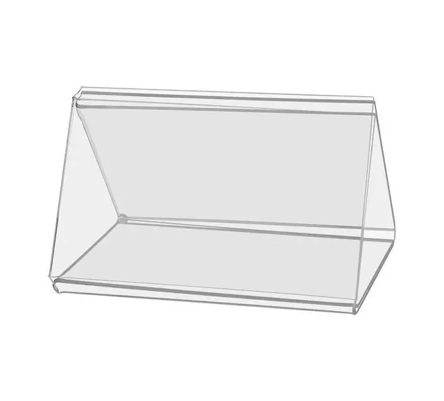 Alt view image 3 of 6 - 40 Pack Sign Holder 4 x 6 Inch 3 Sided Table Clear Acrylic Display Literature Frame Multi-Sided Table Tent Advertisement Portable Flyer Panels Menu Ad Display Restaurant