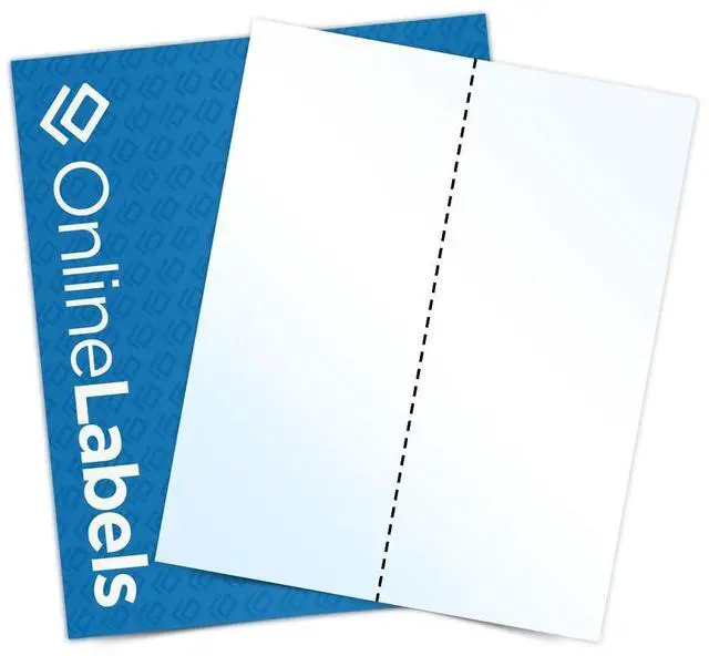 Main image of 8.5 x 11 Waterproof Clear Gloss Full Sheet Labels (Laser Printers Only) - 250 Sheets - Vertical Back Slit for Easy Peeling - OnlineLabels
