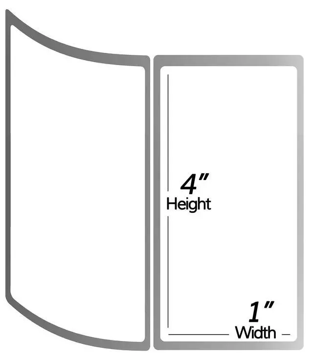 Alt view image 2 of 3 - ZR1400100 Removable Direct Thermal Labels, 4 x 1 Inch | Compatible with Zebra Printers, 20 Rolls, White, 1375 Labels Per Roll, 1 inch Core