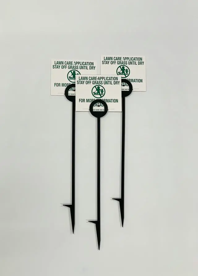 Alt view image 2 of 3 - Illinois Pesticide Application Signs & Stakes (Premium Style Stakes / 500 pc. Pack)