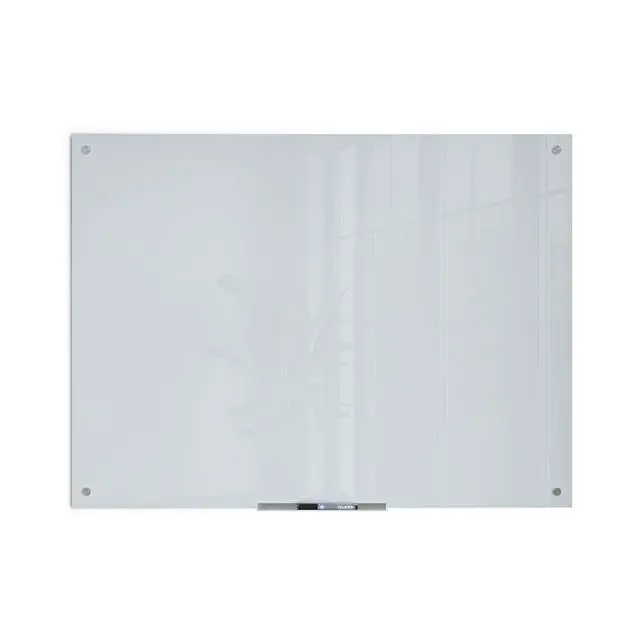 Alt view image 2 of 7 - Magnetic Glass Dry Erase Board, for Use with High Energy Magnets, 36" X 48" Inches, White Frosted Surface, Frameless