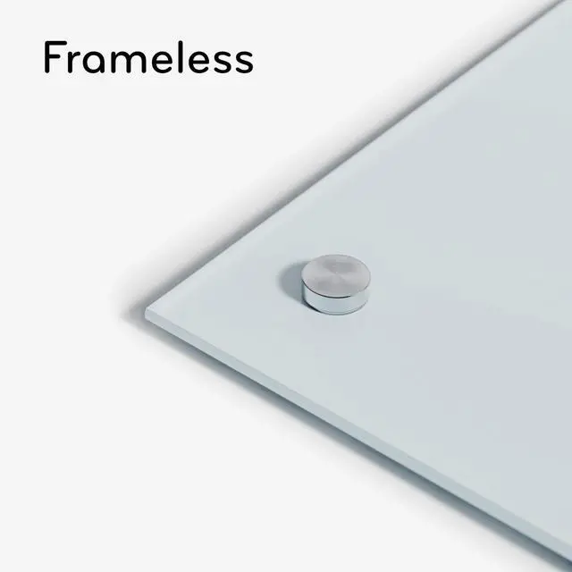 Alt view image 7 of 7 - Magnetic Glass Dry Erase Board, for Use with High Energy Magnets, 36" X 48" Inches, White Frosted Surface, Frameless